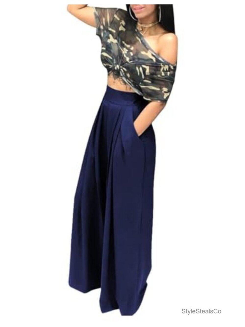 High Waist Wide Leg Palazzo Pants Women Business Casual Lounge